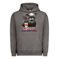 Pigment Tornado coffee because murder is wrong grumpy cat Urban Hoodie - JahusDesignShop
