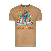 Vintage Camel He is risen with Cross Easter Day Vintage Tee - HowdyJamesFarm