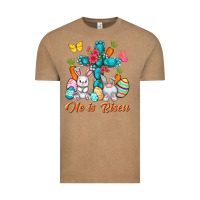 Vintage Coffee He is risen with Cross Easter Day Vintage Tee - HowdyJamesFarm