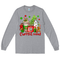Heather Grey current mood christmas Long Sleeve Tee - OliviaCreatesArt