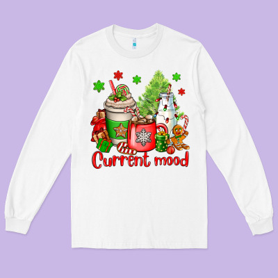 Current Mood Christmas Long Sleeve Tee Designed By Oliviacreatesart