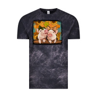 Cloud Black fall pigs Vintage Tee - Jasminsmagicworld