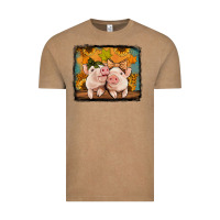 Vintage Coffee fall pigs Vintage Tee - Jasminsmagicworld