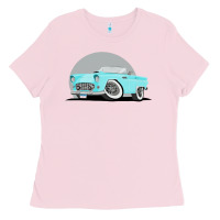 Bubblegum Pink 55 thunderbird Ladies Tee - longCreatives