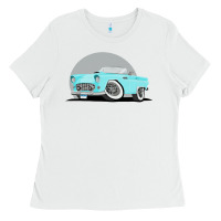 White 55 thunderbird Ladies Tee - longCreatives