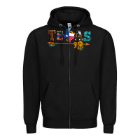 Black texas with arrow and sunflowers Zipper Hoodie - Artiststas