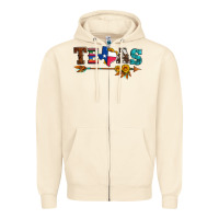 Sandshell texas with arrow and sunflowers Zipper Hoodie - Artiststas