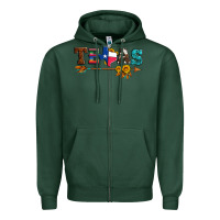 Sports Green texas with arrow and sunflowers Zipper Hoodie - Artiststas