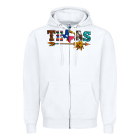 White texas with arrow and sunflowers Zipper Hoodie - Artiststas