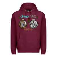 Burgundy Jingle Bell Rockin Premium Hoodie - CowhideDigitalArt
