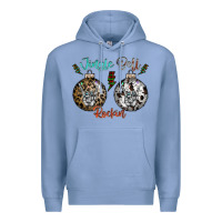Colony Blue Jingle Bell Rockin Premium Hoodie - CowhideDigitalArt