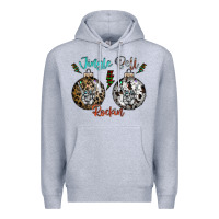 Heather Grey Jingle Bell Rockin Premium Hoodie - CowhideDigitalArt