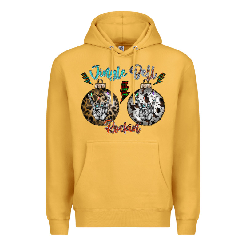 Jingle Bell Rockin Premium Hoodie by CowhideDigitalArt | Teevron