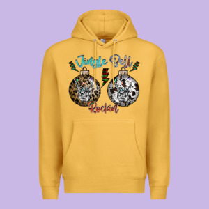 Jingle Bell Rockin Premium Hoodie Designed By Cowhidedigitalart