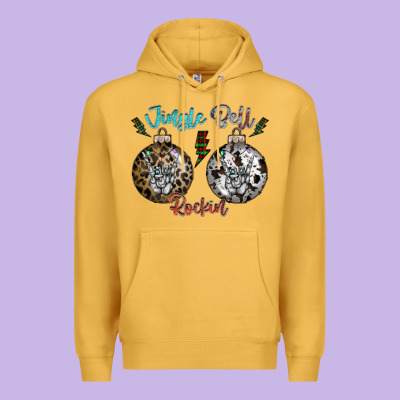Jingle Bell Rockin Premium Hoodie Designed By Cowhidedigitalart