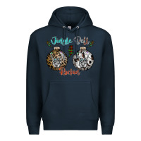 Navy Jingle Bell Rockin Premium Hoodie - CowhideDigitalArt