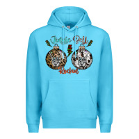 Ocean Blue Jingle Bell Rockin Premium Hoodie - CowhideDigitalArt