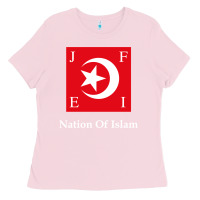 Bubblegum Pink Nation Of Islam Flag Ladies Tee - longCreatives