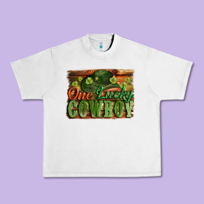 One Lucky Cowboy St. Patrick's Day Urban Heavy Tee Designed By Cowgirlartshop