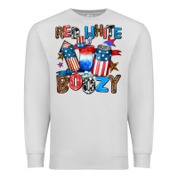 Dove Grey red white boozy Premium Sweatshirt - AdoDesignShop