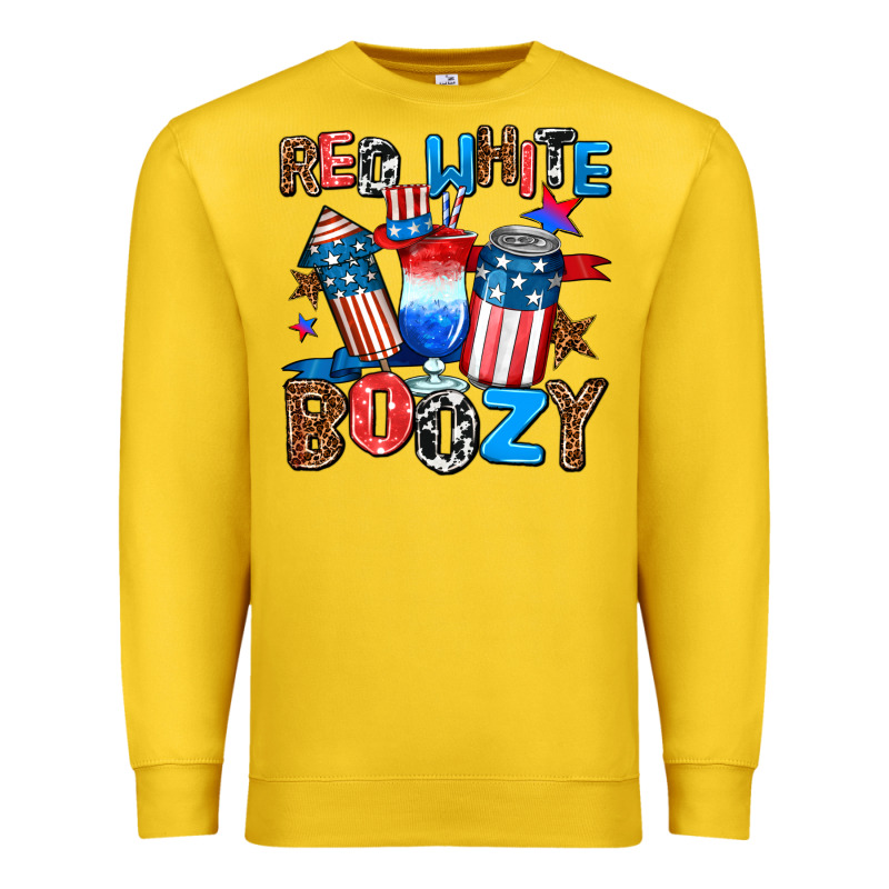 Red White Boozy Premium Sweatshirt by AdoDesignShop | Teevron