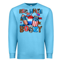 Ocean Blue red white boozy Premium Sweatshirt - AdoDesignShop