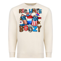 Sandshell red white boozy Premium Sweatshirt - AdoDesignShop