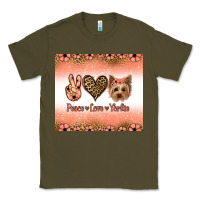 Army Green peace love yorkie Classic Tee - Jasminsmagicworld