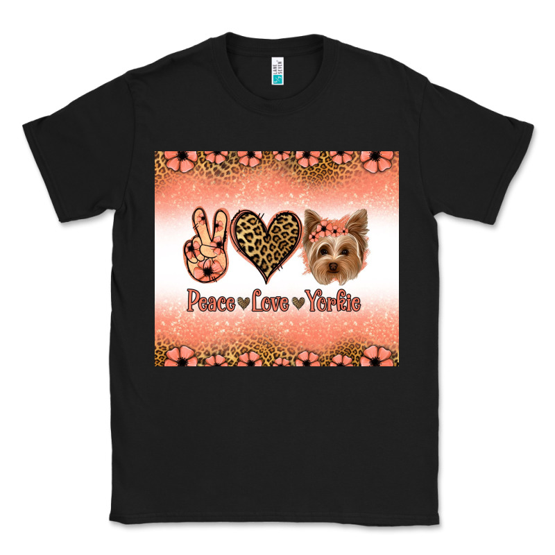 Peace Love Yorkie Classic Tee by Jasminsmagicworld | Teevron
