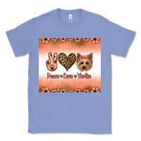 Colony Blue peace love yorkie Classic Tee - Jasminsmagicworld
