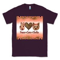 Plum peace love yorkie Classic Tee - Jasminsmagicworld