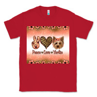 Red peace love yorkie Classic Tee - Jasminsmagicworld