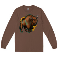 Chestnut Western  Bison Long Sleeve Tee - Jasminsmagicworld