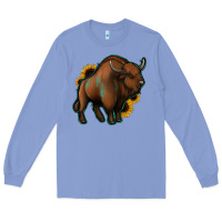 Colony Blue Western  Bison Long Sleeve Tee - Jasminsmagicworld