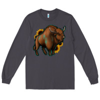 Smoke Western  Bison Long Sleeve Tee - Jasminsmagicworld