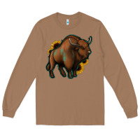 Toasted Coconut Western  Bison Long Sleeve Tee - Jasminsmagicworld