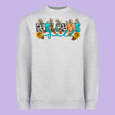 Welcome Fall Heavyweight Sweatshirt Designed By Artiststas