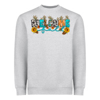 Heather Grey Welcome fall Heavyweight Sweatshirt - Artiststas