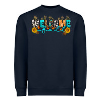 Navy Welcome fall Heavyweight Sweatshirt - Artiststas
