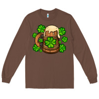 Chestnut St. Patrick's Beer and shamrock Long Sleeve Tee - OliviaCreatesArt
