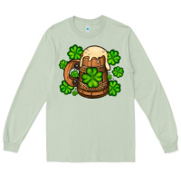 Matcha St. Patrick's Beer and shamrock Long Sleeve Tee - OliviaCreatesArt