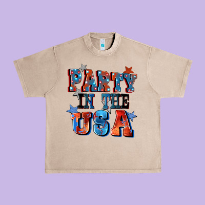 Party In The Usa 4th Of July Urban Heavy Tee Designed By Cowgirlartshop