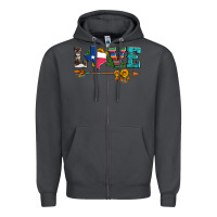 Smoke love texas serape cowhide cactus and sunflowers Zipper Hoodie - Artiststas