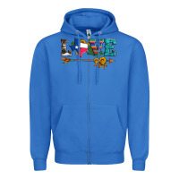 True Royal love texas serape cowhide cactus and sunflowers Zipper Hoodie - Artiststas