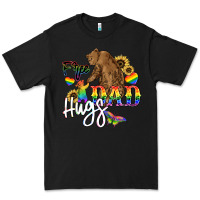 Black Free Dad hugs Premium Tee - NancyCooperArtShop