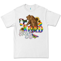 White Free Dad hugs Premium Tee - NancyCooperArtShop