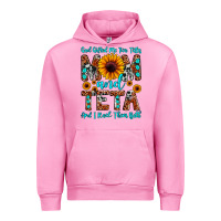 Fuchsia Pink god gifted me two titles mom and teta and i rock t Urban Hoodie - JahusDesignShop