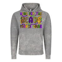 Here For The Beads Mardi Gras Vintage Hoodie | Teevron