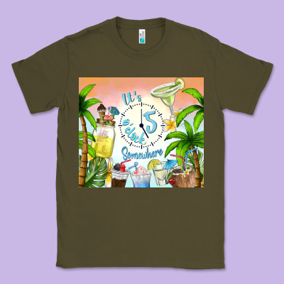 It's Five O'clock Somewhere Classic Tee Designed By Tumblerdesignbyshophia