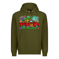 Army Green jesus take the wheel Premium Hoodie - CowhideDigitalArt